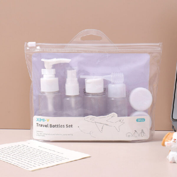 Travel Series Dull Polished Bottles 9Pcs/Set For Toiletries (B)
