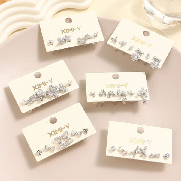 Silver-Plating Earrings 3Pairs/Set 44