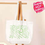 Casual Abstract Graffiti Canvas Bag (White)