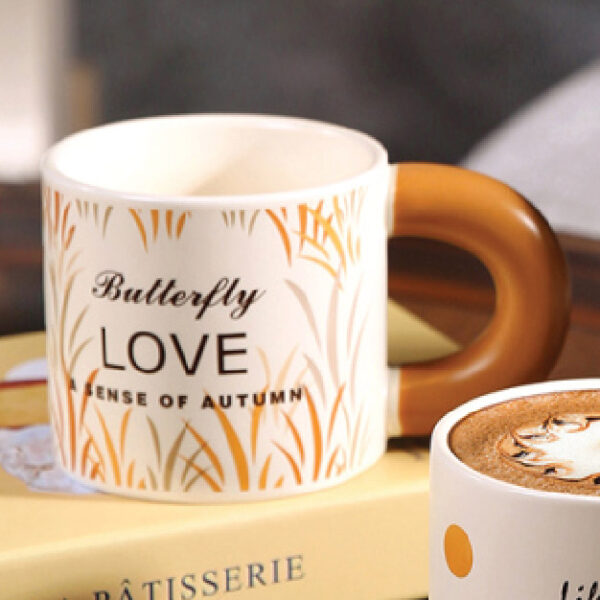 320Ml/10.82Fl.Oz. Romantic Autumn Ceramic Cup
