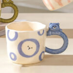 320Ml/10.82Fl.Oz. Hand-Painted Bear Creative Ceramic Cup