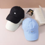 Summer Super Thin Small Square Label Baseball Cap For Kids - Image 2