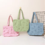Cute Animals Printed Large Canvas Bag - Image 2