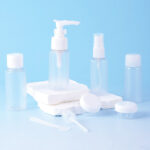 Travel Series Dull Polished Bottles 9Pcs/Set For Toiletries (B) - Image 2