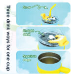 1200Ml/40.57Fl.Oz. Extra Large Basic Thermos Cup With Straw (Gradient Blue) - Image 2