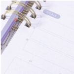 Small Daisy Hardshell Spiral Week Planner Notebook A5 184 Sheets (Purple) - Image 3