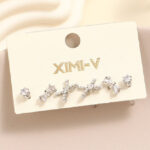 Silver-Plating Earrings 3Pairs/Set 44 - Image 3