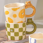 320Ml/10.82Fl.Oz. Hand-Painted Bear Creative Ceramic Cup - Image 3