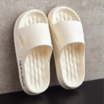 Simple Comfortable Mens Slippers 42-43 (White)