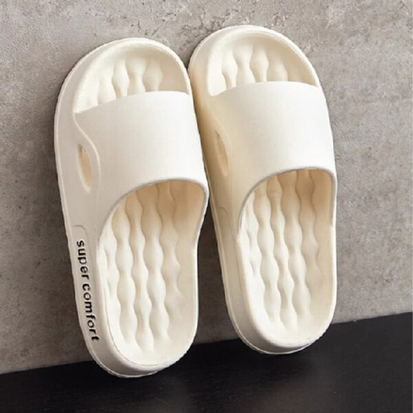 Simple Comfortable Mens Slippers 42-43 (White)