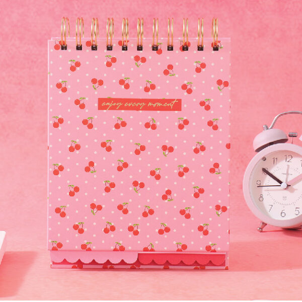 Cherry Mixed Pages Spiral Notebook 153x197Mm 100 Sheets (Pink)