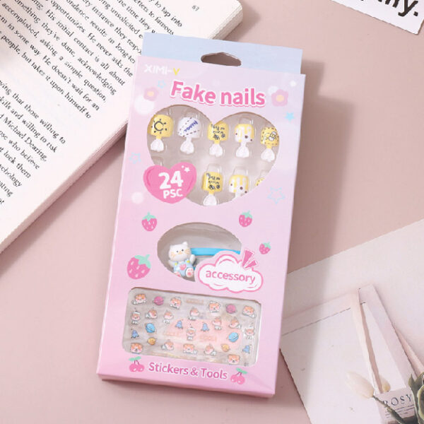 Cute Fun Diy 3-In-1 Fake Nails Set 7No