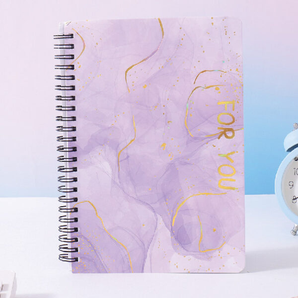 Colorful Geography Spiral Lined Notebook A5 80 Sheets
