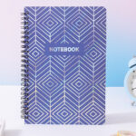 Gradient Color Geometry Spiral Lined Notebook A5 80 Sheets