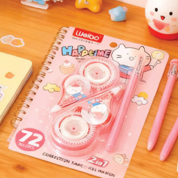 Query Bear Correction Tape 2Pcs (With A Pen)