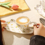 180Ml/6.09Fl.Oz. Flower Series Coffee Cups Set