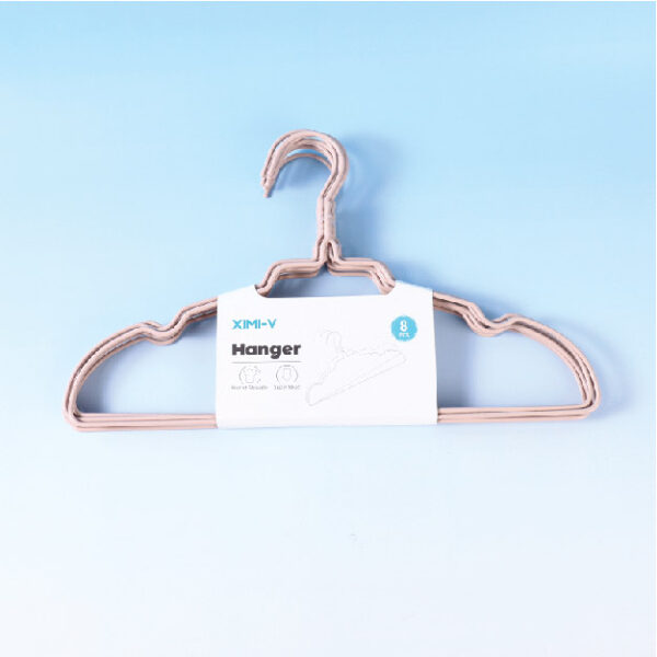 16Inches Plastic Coating Clothes Hanger 8 Pcs