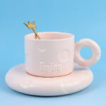 Cute Doughnut Basic Ceramic Cup and Saucer Set