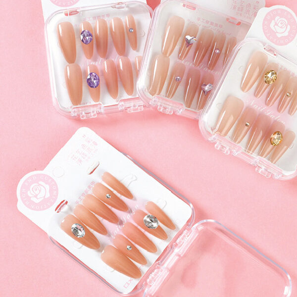938 Colorful Diamond Long Fake Nails