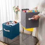 Plain Color Foldable Storage Box Organizer Rectangle