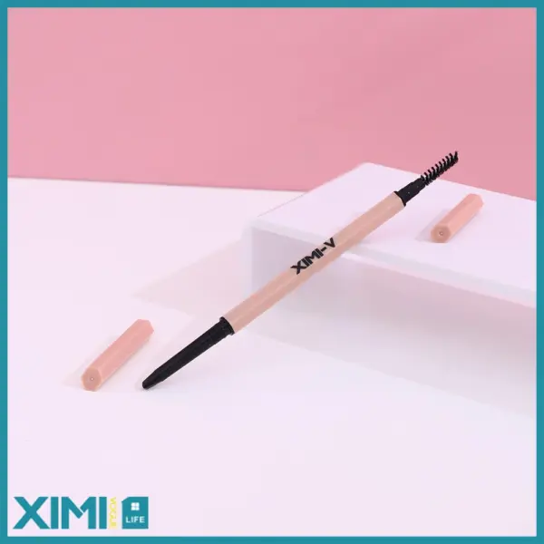 Octagonal 2-in1 Eyebrow Pencil and Eyelashes Brush – Dark Grey