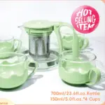 Classic Kettle & Cups Set 5 PCS (Green)