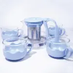 Classic Kettle & Cups Set 5 PCS (Blue)