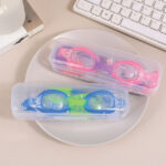 Childrens Color-Block Auto-Buckle Swimming Goggles (With Earplugs And Nose Clip)