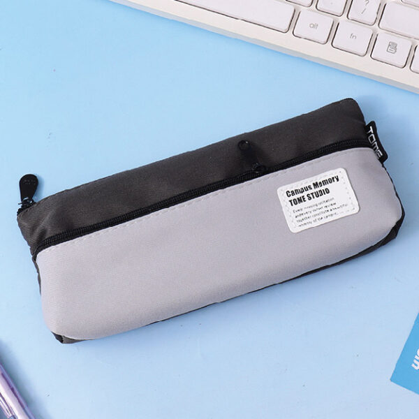 Two-Layer Simple Splicing Trapezoidal Pencil Bag