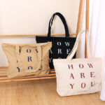 Versatile Letter Large Capacity Canvas Tote - Image 2