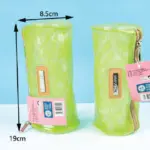 26H2001G Transparent Cylindrical Makeup Pack (Pink And Green) (YWU) - Image 2
