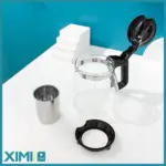 Simple Fashion Glass Teapot Set (900ml/30.4 fl.oz.) (Black) - Image 2