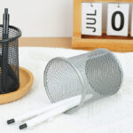 Simple Iron Mesh Round Pen Holder - Image 2