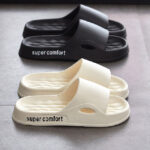 Simple Comfortable Mens Slippers 42-43 (White) - Image 3