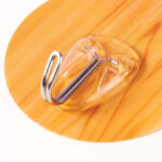 Imitation Wood Grain Round Traceless Sticky Hooks 6 Pcs (Brown) - Image 3