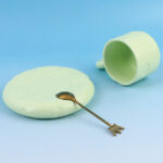 Cute Doughnut Basic Ceramic Cup and Saucer Set - Image 3