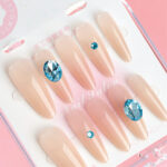 938 Colorful Diamond Long Fake Nails - Image 3