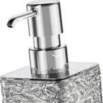 Square Refillable Pump Bottle 400Ml Transparent- Black (YWU) - Image 3