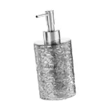 Round Refillable Pump Bottle 400Ml Transparent -Black (YWU) - Image 3