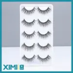 4D Natural Cross False Eyelashes (Black) (5 Pairs) - Image 5