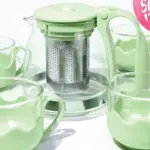 Classic Kettle & Cups Set 5 PCS (Green) - Image 3