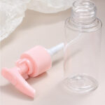 Travel Series Pink Cap Transparent Dispensing Bottle 7 Piece/Set A - Image 3