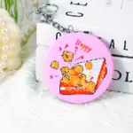 Funny Food Large Round Hanging Bag Mirror