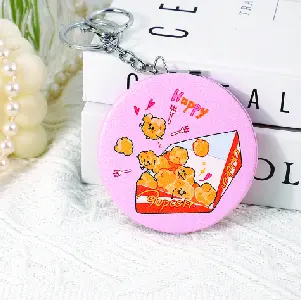 Funny Food Large Round Hanging Bag Mirror