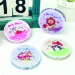 Happy Apple Quicksand Round Portable Mirror