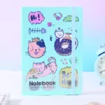 Kitty Daily Hardcover Lined Notebook A5 96 Sheets
