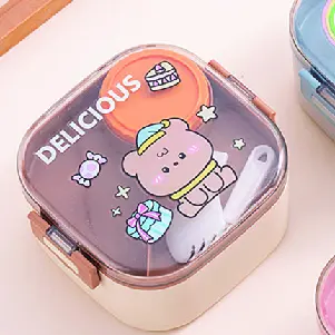Cartoon Double-Layer Stainless Steel Lunch Box