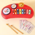 Red Lovely Xylophone with Drum - Image 2