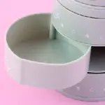 Cartoon Three-Layer Rotating Desktop Plastic Storage Box (Gray) - Image 3
