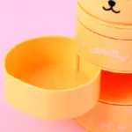 Cartoon Three-Layer Rotating Desktop Plastic Storage Box (Yellow) - Image 3